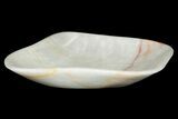 Polished Banded Onyx (Aragonite) Decorative Bowl - Morocco #251131-1